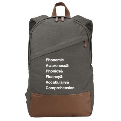 Womens Science Of Reading Teacher Structured Literacy Cotton Canvas Backpack