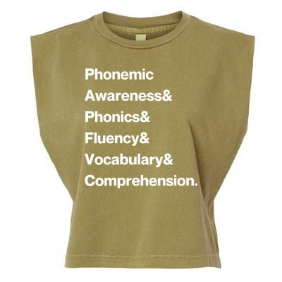 Womens Science Of Reading Teacher Structured Literacy Garment-Dyed Women's Muscle Tee