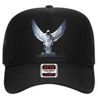 White Statue Of An Angel Of Death In A Greek Temple High Crown Mesh Back Trucker Hat