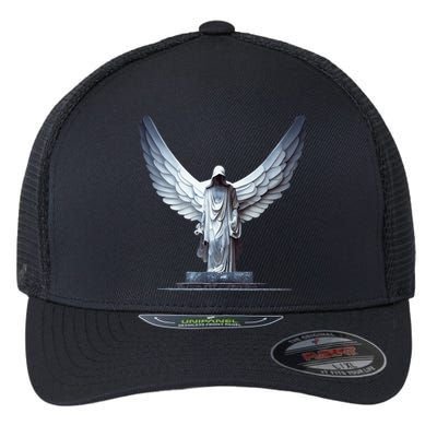 White Statue Of An Angel Of Death In A Greek Temple Flexfit Unipanel Trucker Cap