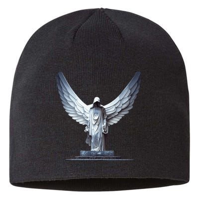 White Statue Of An Angel Of Death In A Greek Temple Sustainable Beanie