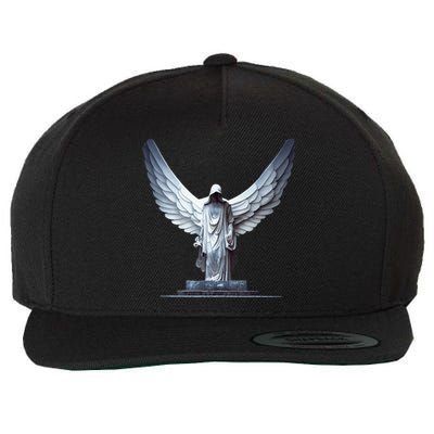 White Statue Of An Angel Of Death In A Greek Temple Wool Snapback Cap