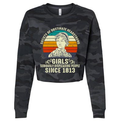 Womens Society Of Obstinate Headstrong Jane Austen Cropped Pullover Crew