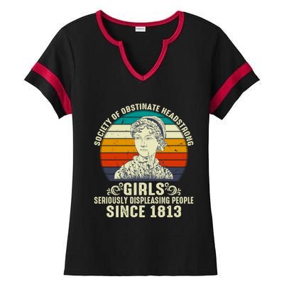 Womens Society Of Obstinate Headstrong Jane Austen Ladies Halftime Notch Neck Tee