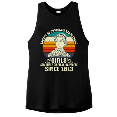 Womens Society Of Obstinate Headstrong Jane Austen Ladies PosiCharge Tri-Blend Wicking Tank