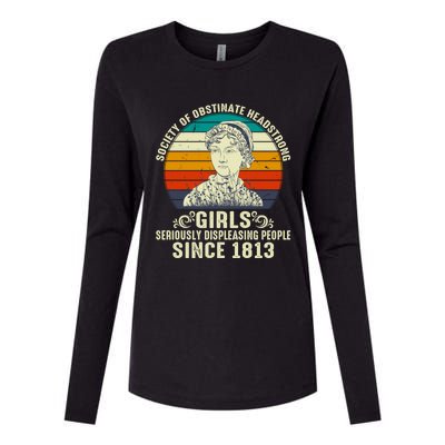 Womens Society Of Obstinate Headstrong Jane Austen Womens Cotton Relaxed Long Sleeve T-Shirt