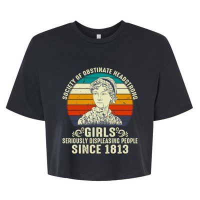 Womens Society Of Obstinate Headstrong Jane Austen Bella+Canvas Jersey Crop Tee