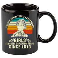 Womens Society Of Obstinate Headstrong Jane Austen 11oz C Handle Ceramic Mug