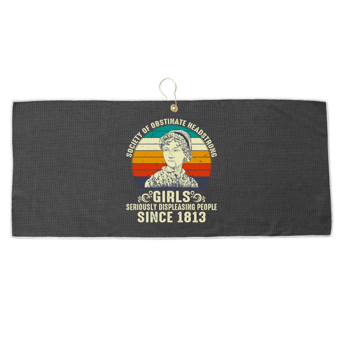 Womens Society Of Obstinate Headstrong Jane Austen Large Microfiber Waffle Golf Towel