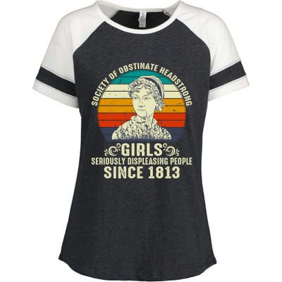 Womens Society Of Obstinate Headstrong Jane Austen Enza Ladies Jersey Colorblock Tee