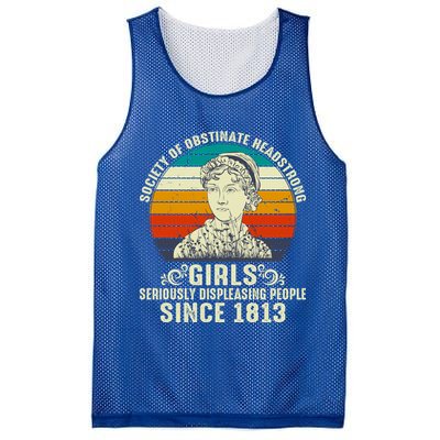 Womens Society Of Obstinate Headstrong Jane Austen Mesh Reversible Basketball Jersey Tank