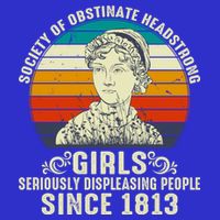Womens Society Of Obstinate Headstrong Jane Austen Women's V-Neck T-Shirt