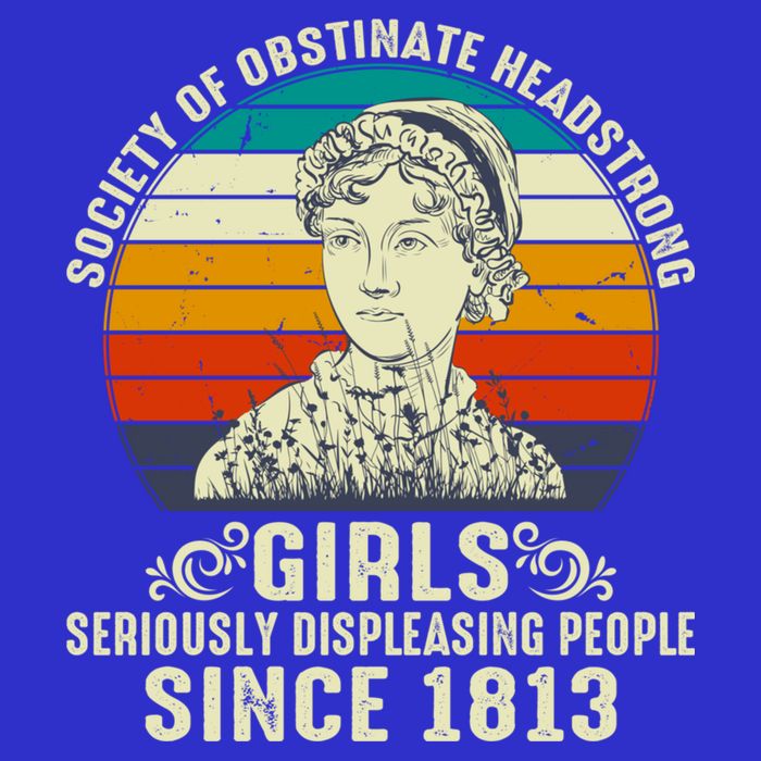 Womens Society Of Obstinate Headstrong Jane Austen Women's V-Neck T-Shirt