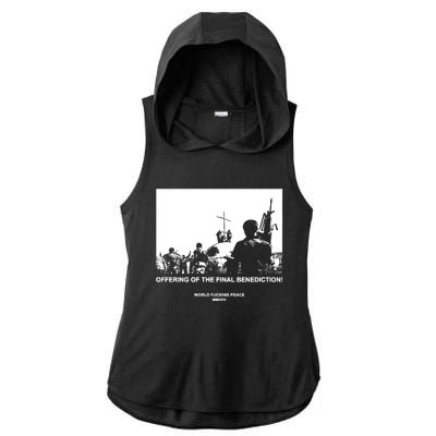 Worldfuckingpeace Store Offering Of The Final Benediction Ladies PosiCharge Tri-Blend Wicking Draft Hoodie Tank