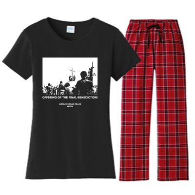 Worldfuckingpeace Store Offering Of The Final Benediction Women's Flannel Pajama Set