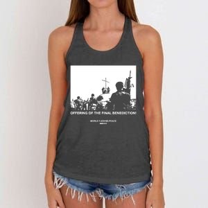 Worldfuckingpeace Store Offering Of The Final Benediction Women's Knotted Racerback Tank