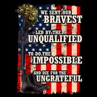 We Sent Our Bravest Support Military Veterans USA Flag Impact Tech Backpack