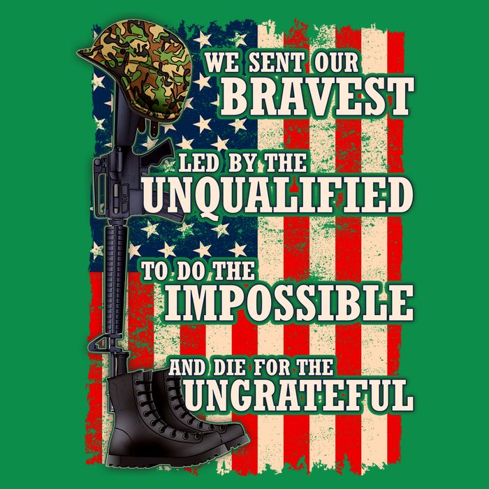 We Sent Our Bravest Support Military Veterans USA Flag T-Shirt