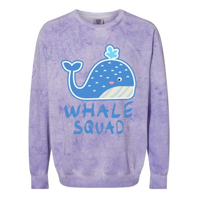 Whale Squad Ocean Love Gift Colorblast Crewneck Sweatshirt