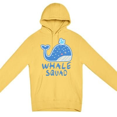 Whale Squad Ocean Love Gift Premium Pullover Hoodie