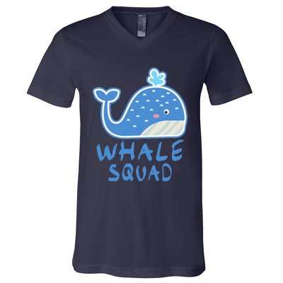 Whale Squad Ocean Love Gift V-Neck T-Shirt