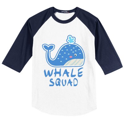 Whale Squad Ocean Love Gift Baseball Sleeve Shirt