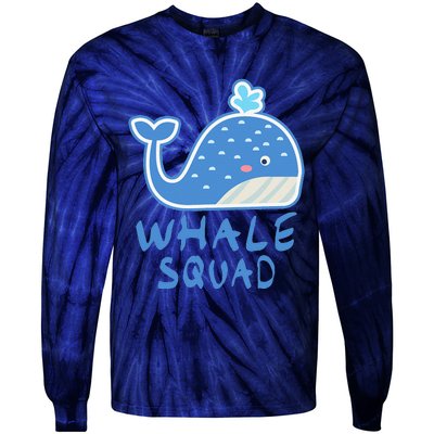 Whale Squad Ocean Love Gift Tie-Dye Long Sleeve Shirt