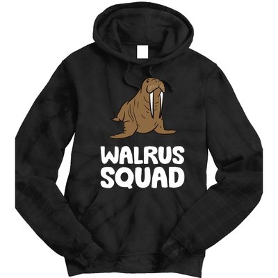 Walrus Squad Ocean Animal Funny Walrus Squad Premium Tie Dye Hoodie