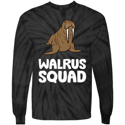 Walrus Squad Ocean Animal Funny Walrus Squad Premium Tie-Dye Long Sleeve Shirt