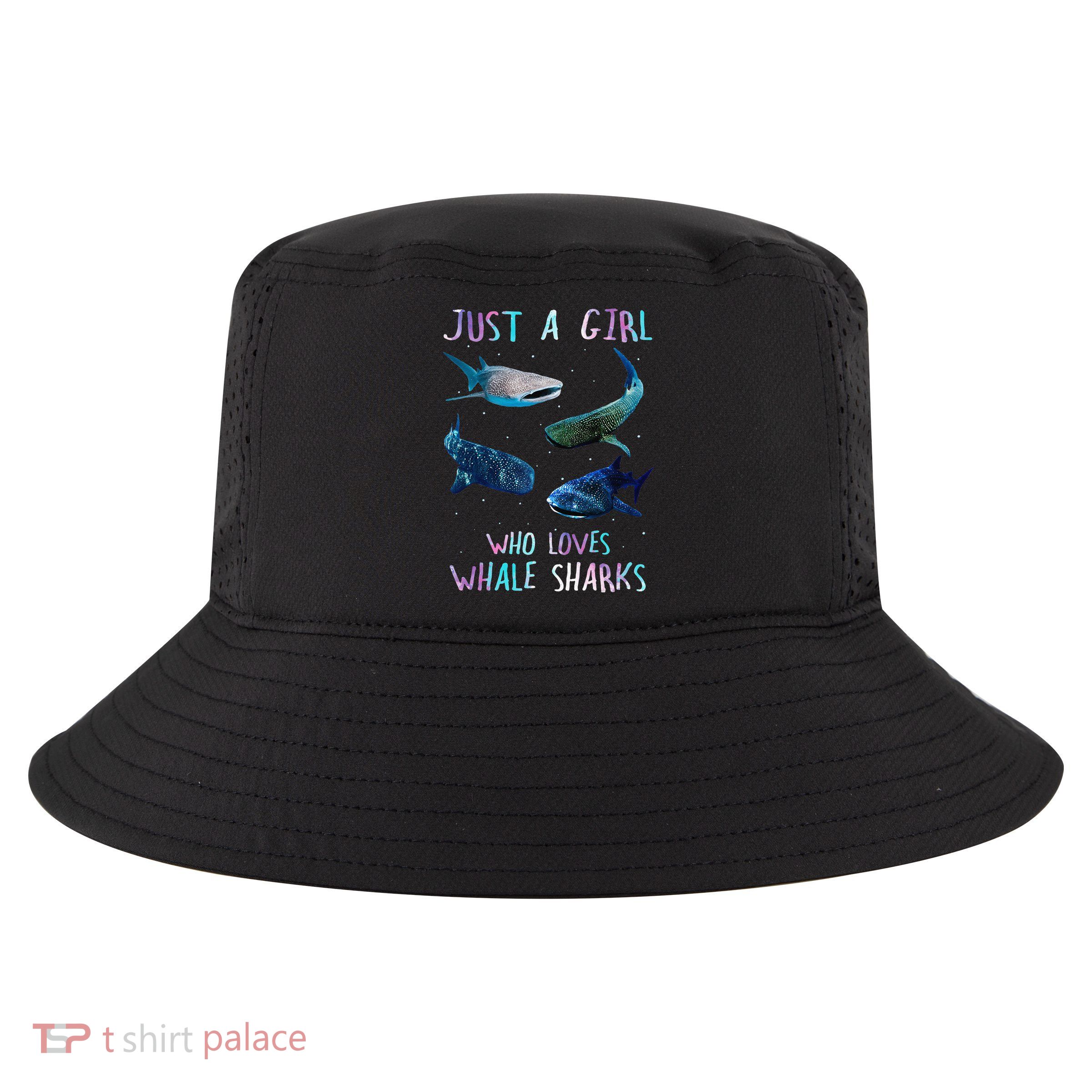 Watercolor Shark Ocean Just A Girl Who Loves Whale Sharks Cool Comfort Performance Bucket Hat