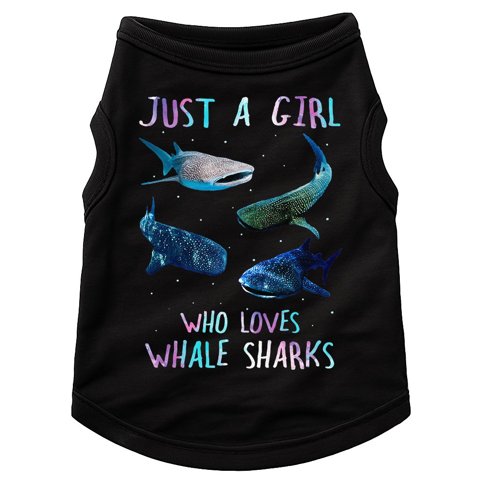 Watercolor Shark Ocean Just A Girl Who Loves Whale Sharks Doggie Tank