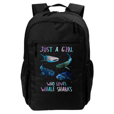 Watercolor Shark Ocean Just A Girl Who Loves Whale Sharks Backpack