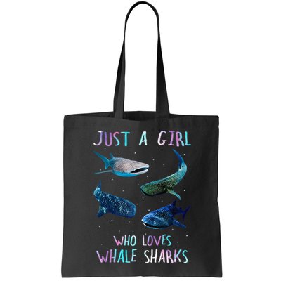 Watercolor Shark Ocean Just A Girl Who Loves Whale Sharks Bag