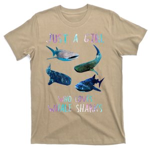 Watercolor Shark Ocean Just A Girl Who Loves Whale Sharks T-Shirt