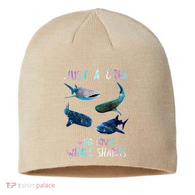 Watercolor Shark Ocean Just A Girl Who Loves Whale Sharks Sustainable Beanie