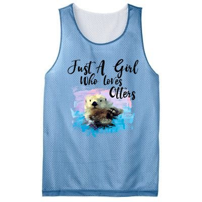 Watercolor Sea Otter Gift Who Loves Otters Cute Gift Mesh Reversible Basketball Jersey Tank