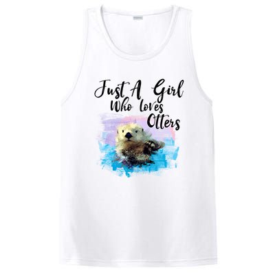 Watercolor Sea Otter Gift Who Loves Otters Cute Gift PosiCharge Competitor Tank