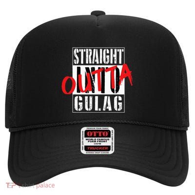 Warzone Straight Outta Gulag Duty Call Gamer Gift High Crown Mesh Back Trucker Hat