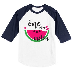 Watermelon Summer One in a Melon Fruit cool Tee gift Baseball Sleeve Shirt