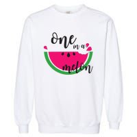 Watermelon Summer One in a Melon Fruit cool Tee gift Garment-Dyed Sweatshirt