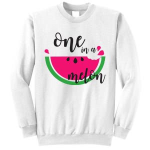 Watermelon Summer One in a Melon Fruit cool Tee gift Sweatshirt