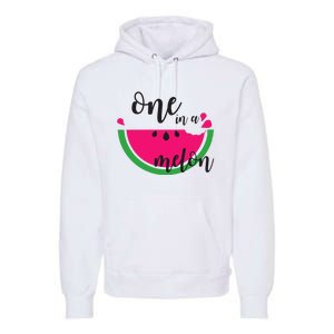 Watermelon Summer One in a Melon Fruit cool Tee gift Premium Hoodie