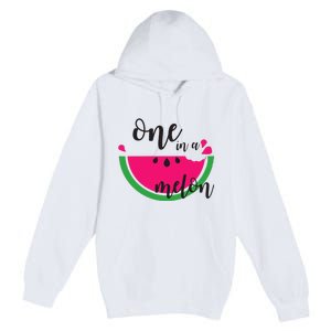 Watermelon Summer One in a Melon Fruit cool Tee gift Premium Pullover Hoodie