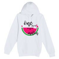 Watermelon Summer One in a Melon Fruit cool Tee gift Premium Pullover Hoodie