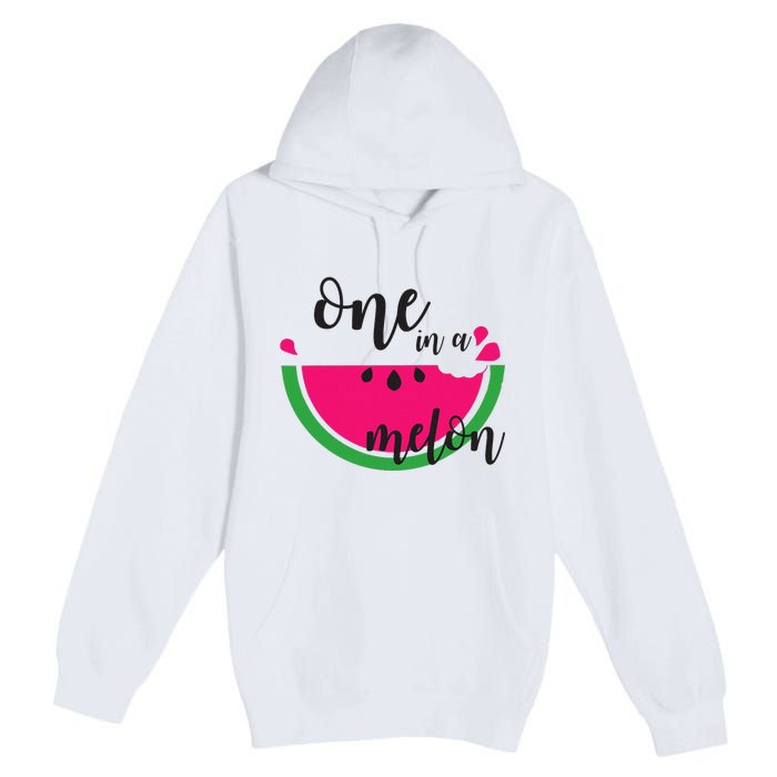 Watermelon Summer One in a Melon Fruit cool Tee gift Premium Pullover Hoodie