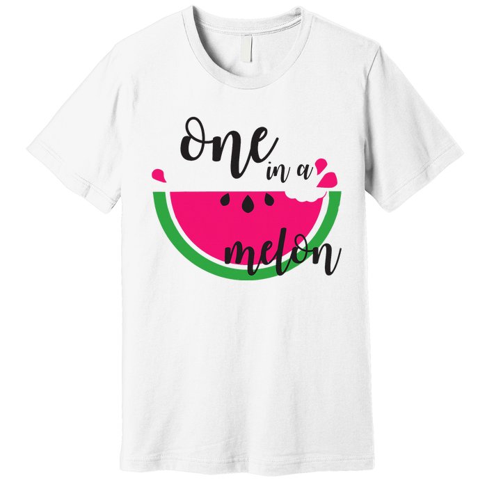 Watermelon Summer One in a Melon Fruit cool Tee gift Premium T-Shirt