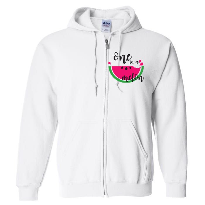 Watermelon Summer One in a Melon Fruit cool Tee gift Full Zip Hoodie