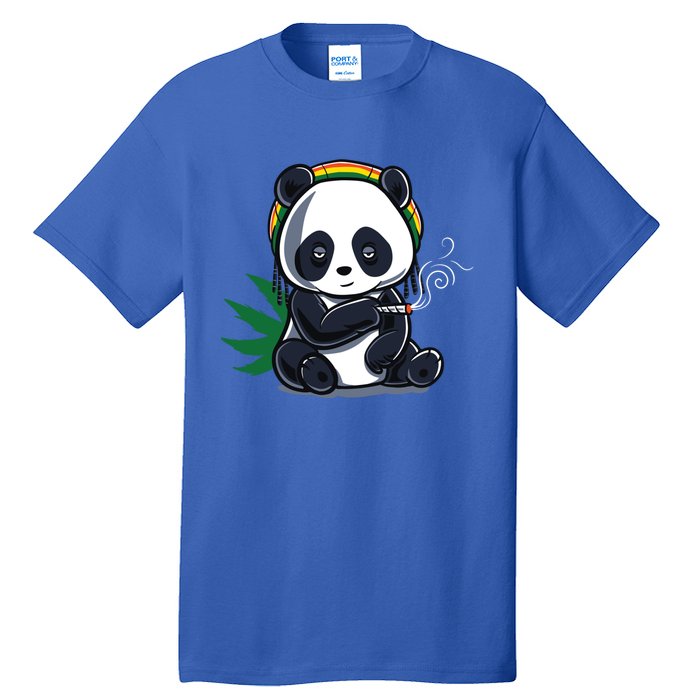 Weed Smoking Panda Gift Marijuana Cannabis Thc Stoner Gift Tall T-Shirt