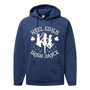 Wo St Patricks Day Reel Girl Irish Dance Green Performance Fleece Hoodie