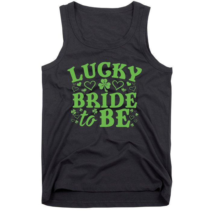 Womens St. Patrick's Day Green Shamrock Heart Wedding Gift Tank Top